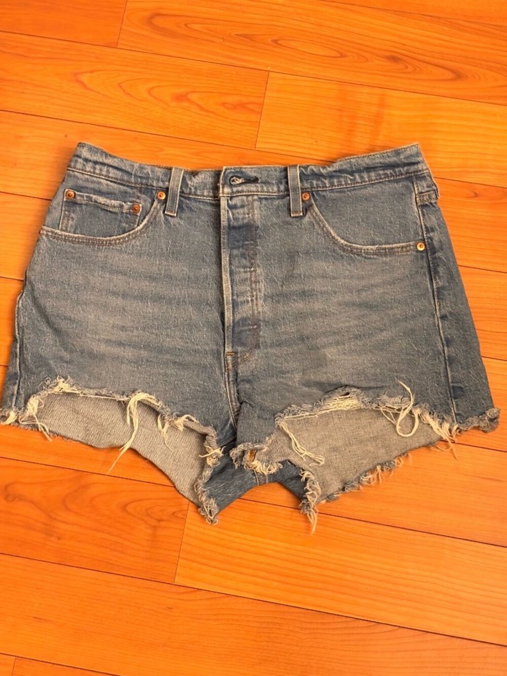 Vintage Levi's 501 Original High-Rise Cut-Off Denim Shorts